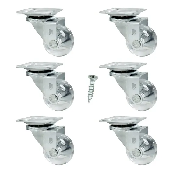 6 Roda Rodinha RodÃzio Anti Risco Silicone Gel 35mm 40kg Foto 1