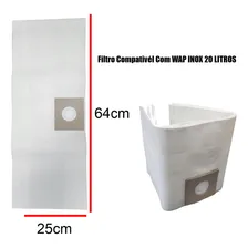 6 Sacos Descartável P/ Aspirador De Pó Wap Gtw Inox 20 Litro Foto mini 3