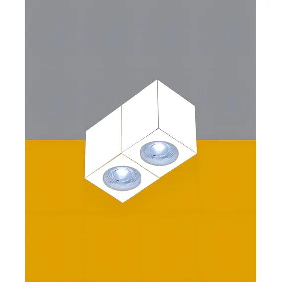 6 Spot Sobrepor Branco Quadrado Kube Cubo E27 Par20 Ideal Foto 1