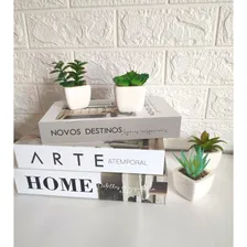 6 Suculentas Cactos Plantas Artificiais Vasinhos Mini Vasos Foto mini 4