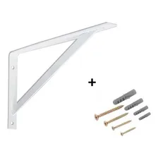 6 Suporte Prateleira Mão Francesa Cantoneira 40cm +parafusos Foto  mini 1