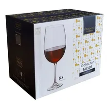 6 Taças De Cristal Para Vinho Bourgogne 640ml Milvus Bohemia Foto mini 4