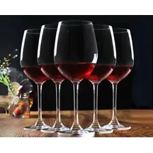 6 Taças Vinho Drinks Água Cristal Transparente 510ml Foto mini  2