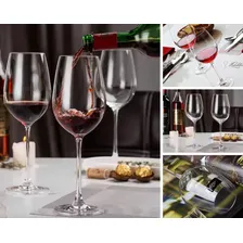 6 Taças Vinho Drinks Água Cristal Transparente 510ml Foto mini  3