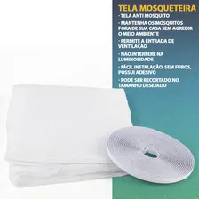 6 Tela Mosquiteira Para Janela Com Velcro Ajustável 150x180 Protetor Anti Inseto Mosquito Pernilongo Casa Foto mini 3