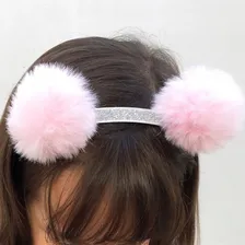 6 Tiaras De Pompom Encapadas Modelo Infantil Cores Cor Cores Variadas Foto mini 3