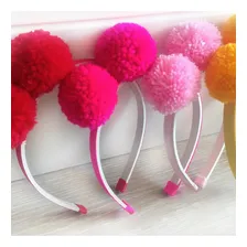 6 Tiaras De Pompom Encapadas Modelo Infantil Cores Cor Cores Variadas Foto mini 4