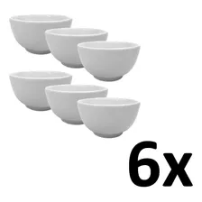 6 Tigela Cumbuca Japonesa Bowl 300ml Porcelana Açai Caldo Cor Branco Foto mini 1