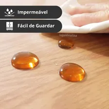 6 Toalhas Mesa Plástico Transparente 2 Lugares 70x70 Foto mini 3