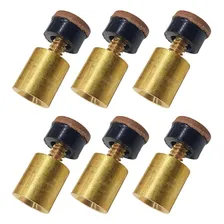 6 Un Virola Com Sola De Rosca 10mm Taco De Bilhar Sinuca Cor Dourado Foto mini 1