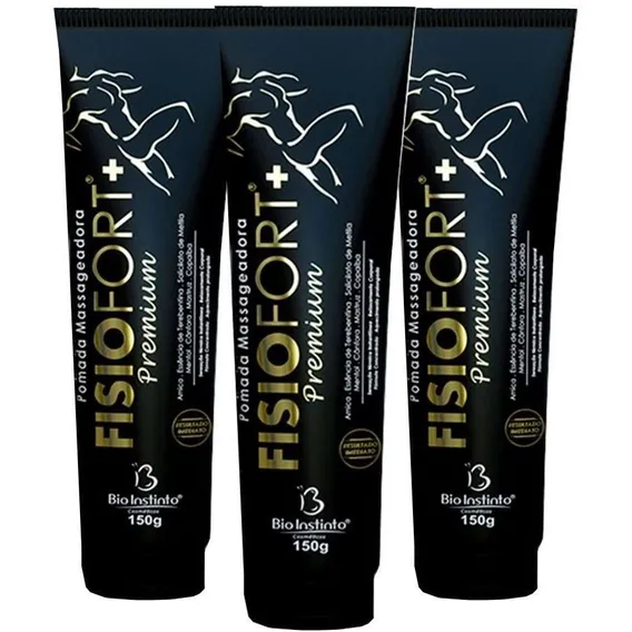 6 Unid Pomada Massageadora Fisiofort Premium 150g Foto 1