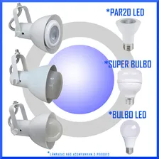 6 Unid Spot Trilho Lampada Bulbo Led E27 Direcional - Bocão Cor Branco 110V/220V Foto mini 4