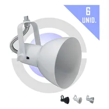 6 Unid Spot Trilho Lampada Bulbo Led E27 Direcional - Bocão Cor Branco 110V/220V Foto mini 1