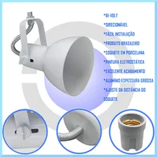 6 Unid Spot Trilho Lampada Bulbo Led E27 Direcional - Bocão Cor Branco 110V/220V Foto mini 2