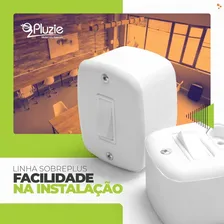 6 Unid. Tomada Dupla Pluzie Sistema X 10a Branca Com Caixa Sobrepor Cor Branco Foto mini 4
