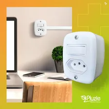 6 Unid. Tomada Dupla Pluzie Sistema X 10a Branca Com Caixa Sobrepor Cor Branco Foto mini 3