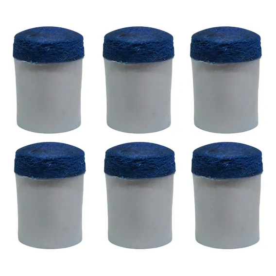 6 Virolas Com Solas Para Tacos De Sinuca Profissional 11mm Foto 1