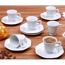 6 XĂcaras Chá Com Pires Prisma Porcelana Schmidt 2a Linha Foto mini 2