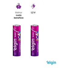 60 Pilha Recarregável Aaa 1000mah Caixa Com 15 Cartela Elgin Foto mini 2