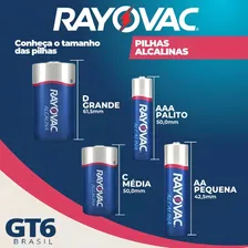 60 Pilhas Rayovac Aaa Alcalina 10 Cartelas Foto mini  2