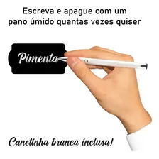 60 Rótulos Identificar Potes Temperos Etiqueta + Canetinha Cor Preto Foto mini  3