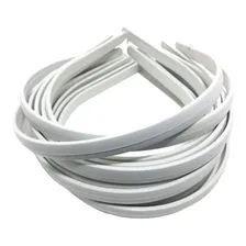 60 Tiara Arco Plástico Para Encapar Montagem 10mm Artesanato Cor Branco Foto mini 2