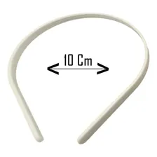 60 Tiara Arco Plástico Para Encapar Montagem 10mm Artesanato Cor Branco Foto mini 4