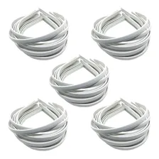 60 Tiara Arco Plástico Para Encapar Montagem 10mm Artesanato Cor Branco Foto mini 1