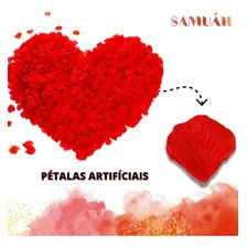 600 Pétalas + 20 Velas + 10 Balão Coração + Te Amo + Bomba Cor Vermelho Foto mini 4