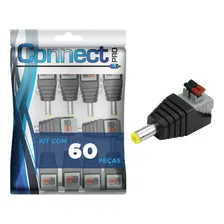 60x Conector P4/dc Macho Com Borne 2.5 5.5mm Engate Rápido Foto mini 2