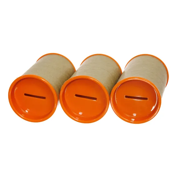 680 Cofrinhos Papelão 6x9,5cm Para Personalizar - Laranja Liso Foto 1