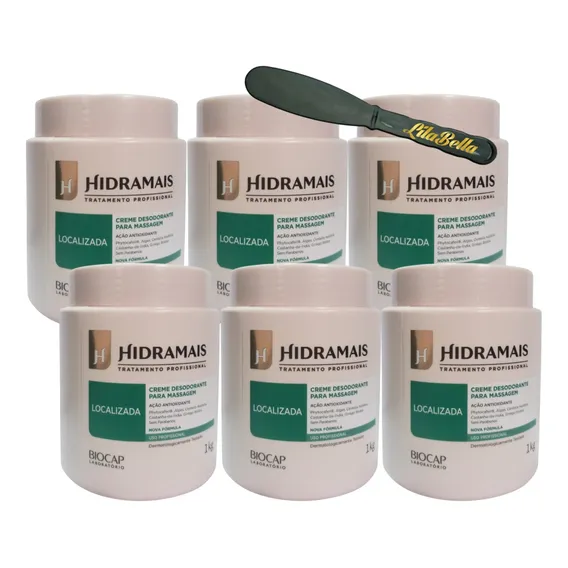 6un Creme Massagem Phytocafeil 1kg Hidramais + Espátula Foto 1