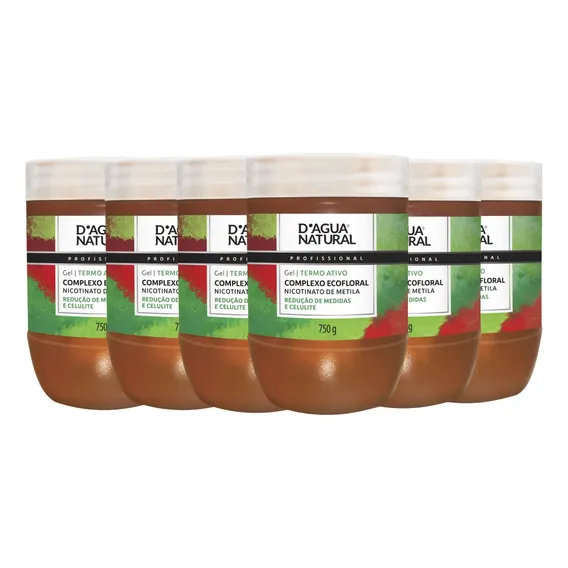 6un Gel Termoativo Nicotinato Metila 750g Dágua Natural Foto 1