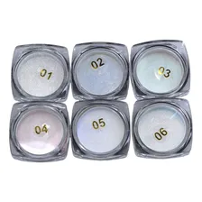 6un Glitter Flocado Variados Encapsulamento Decoração Unhas Foto  mini 1