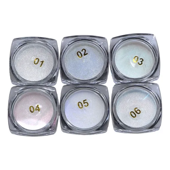 6un Glitter Flocado Variados Encapsulamento Decoração Unhas Foto 1