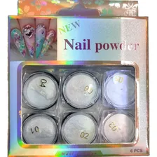 6un Glitter Flocado Variados Encapsulamento Decoração Unhas Foto mini  2
