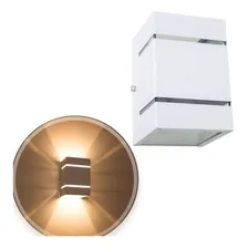 6x Arandela 2 Focos E Frisos Externa Parede Muro St327 Estrutura Branco 110v/220v (bivolt) Foto  mini 1