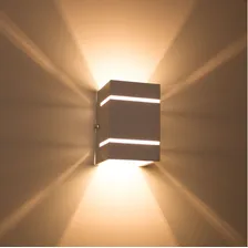 6x Arandela 2 Focos E Frisos Externa Parede Muro St327 Estrutura Branco 110v/220v (bivolt) Foto mini  2
