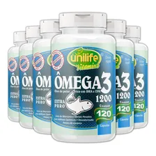 6x Ômega 3 Óleo De Peixe Dha E Epa - 120 Cáps 1200mg Sabor Sem Sabor Foto mini 1