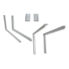 6x Suporte Reforçado Sem Mão Francesa - 40cm - Branco Foto  mini 1