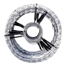 7 Metros Concertina Dupla Clipada Eletrificada 45cm + Kit Foto mini 1