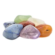 7 Pedras Dos Chakras Naturais Cristais Pequenas Kit Mistos Foto mini  3