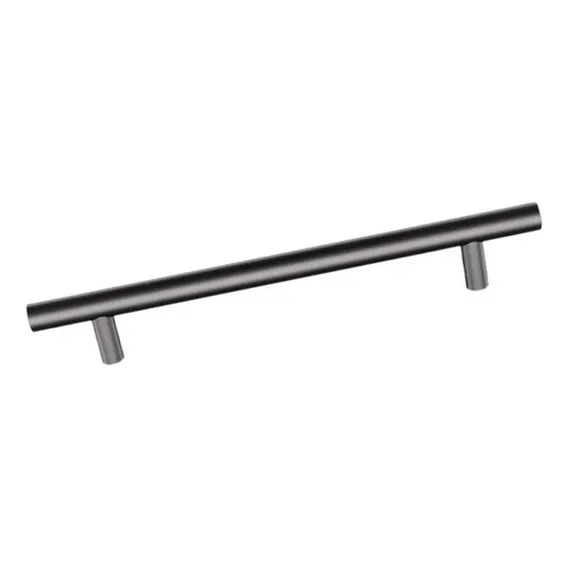 7 Puxador M贸veis Arm谩rio Inox Italy Il814 22,4cm Entre Furo Cor Grafite Foto 1