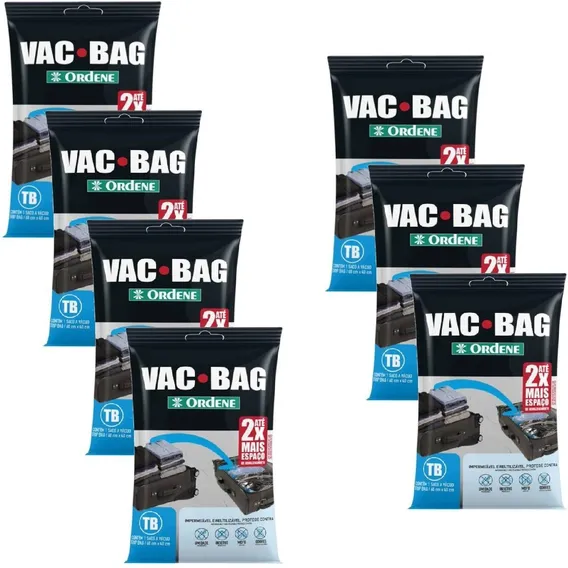 7 Sacos À Vácuo Vac Bag Ordene Trip 60x40 Roupas Mala Viagem Foto 1