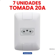 7 Tomada Simples 20a Com Espelho Branco 4x2 - Foto mini 2