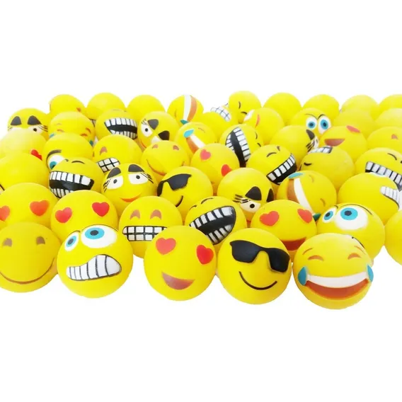 70 Bolinha Emoji Emoticon P/ Vending Machine Maquina Bolinha Cor Sortidas Foto 1