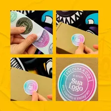 700 Etiquetas Adesivos R贸tulos Personalizados 5x5cm Cor Colorido Foto mini 2