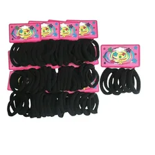 72 Xuxinha/rabicó/elásticos De Meia Para Cabelo Preto Foto mini 3