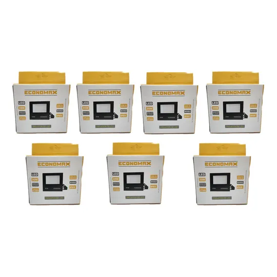7x Refletor Economax 30w Luz Branco Frio 6500k Foto 1
