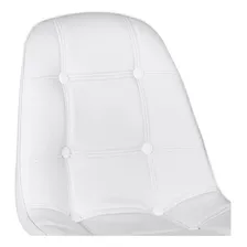 8 Cadeiras Charles Eames Estofada Botonê Cores Assento Branco Foto mini  3